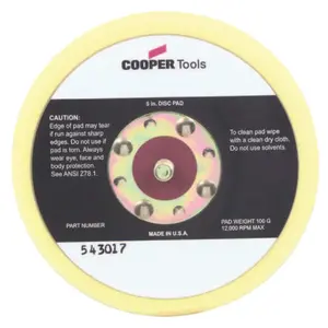 MASTER POWER 543023 Random Orbital Sander Backup Pads, Hook & Loop, Non-Vac, 6 in