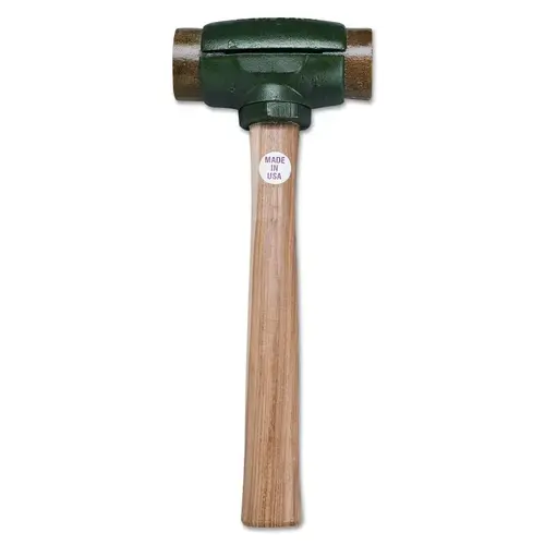 Split Head Hammer, 6.5 lb Head, 2-3/4 in dia Face, 14 in Handle, Green/Natural, Rawhide