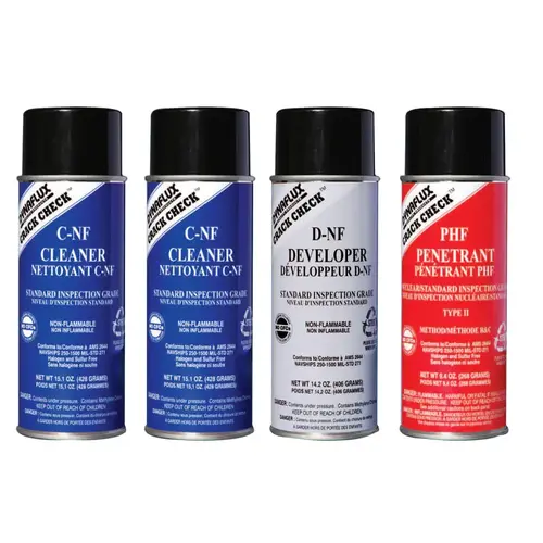 Visible Red-Dye Penetrant Test Kit, Standard Grade Visible Red-Dye Penetrant Test Kit, Standard Grade