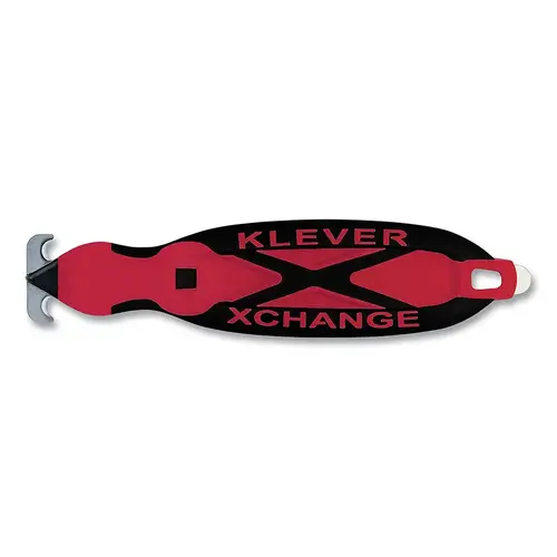 XChange Safety Cutter, Kurve Head, 6-1/2 in L, Curved Blade, Steel, Nylon/Polypropylene Handle, Red - pack of 12
