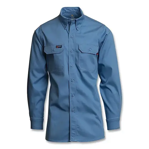 SHIRT-7OZ 100% FR LT WT MED BLUE- SIZE XL