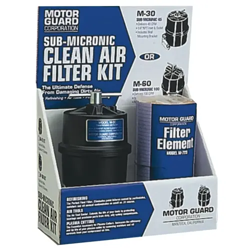 Compressed Air Filter Kit, 1/4 in (NPT), Sub-Micronic, For Use with Plasma Machines Compressed Air Filter Kit, 1/4 in (NPT), Sub-Micronic, For Use with Plasma Machines