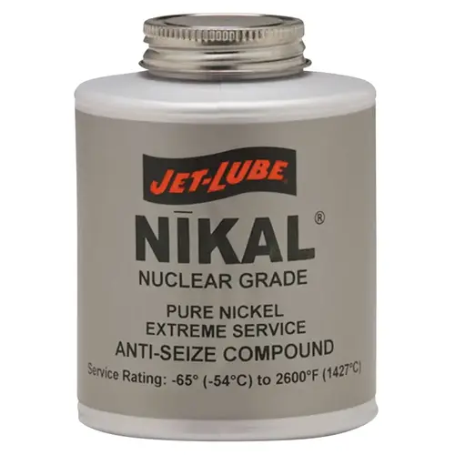Nikal Nuclear Grade High Temperature Anti-Seize and Thread Lubricant, 1/2 lb Jar Silver Gray - pack of 12