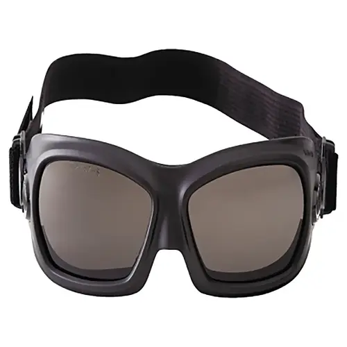 V80 Wildcat  Goggles, Universal, Smoke Lens, Black, Adjustable Side Ventilation, Anti-Fog Pair