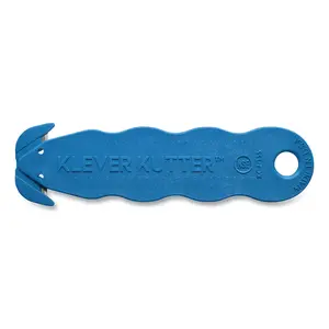 KLEVER KCJ1SSBX Klever Kutter  NSF  Food Zone Safety Cutter, For Seafood, 4-5/8 in L, Razor Style, Stainless Steel, Blue - pack of 10
