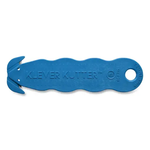 Klever Kutter  NSF  Food Zone Safety Cutter, For Seafood, 4-5/8 in L, Razor Style, Stainless Steel, Blue - pack of 10