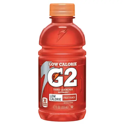 G2 Low Calorie Thirst Quencher, 12 oz, Bottle, Fruit Punch - pack of 24