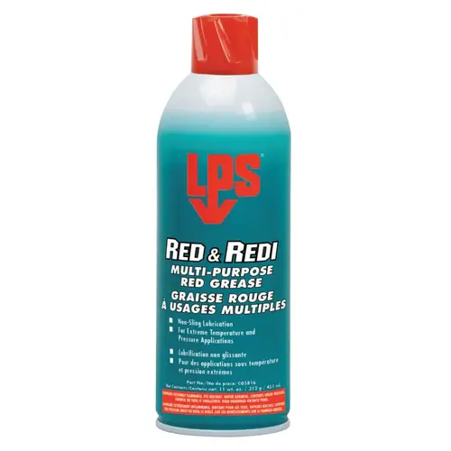 Red and Redi Multi-Purpose Red Grease, 16 oz, Aerosol Can - pack of 12 Red and Redi Multi-Purpose Red Grease, 16 oz, Aerosol Can - pack of 12