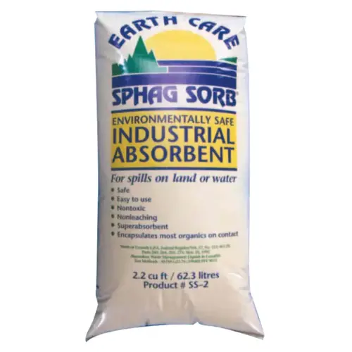Industrial Absorbent, Absorbs 12 gal, 2.2 ft  Coverage - pack of 3