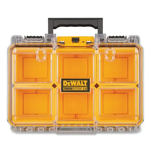 TOUGHSYSTEM 2.0 Organizer, Deep, Compact, 6 Cups, Transparent Lid Black & Yellow TOUGHSYSTEM 2.0 Organizer, Deep, Compact, 6 Cups, Transparent Lid Black & Yellow