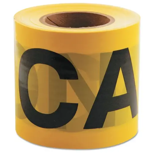 Safety Barricade Tape, 3 in x 300 ft, Yellow, CAUTION/CUIDADO - pack of 12 Safety Barricade Tape, 3 in x 300 ft, Yellow, CAUTION/CUIDADO - pack of 12