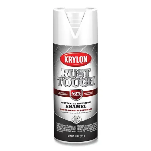 Rust Tough Aerosol Enamel, 12 oz, White, Gloss - pack of 6 Rust Tough Aerosol Enamel, 12 oz, White, Gloss - pack of 6