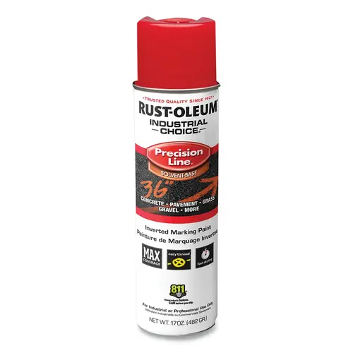 Industrial Choice M1600/M1800 System Precision-Line Inverted Marking Paint, 17 oz, Safety Red, M1600 Solvent-Based - pack of 12 Industrial Choice M1600/M1800 System Precision-Line Inverted Marking Paint, 17 oz, Safety Red, M1600 Solvent-Based - pack of 12
