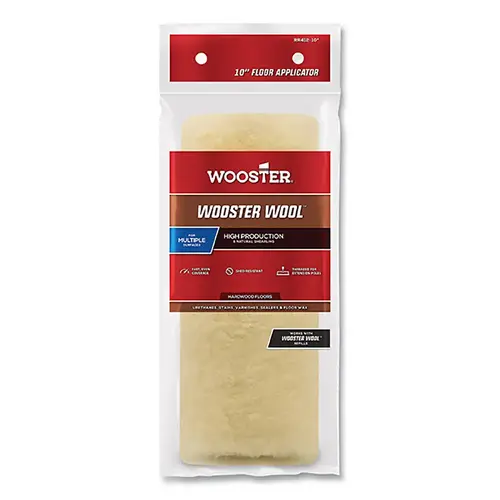 Wool Floor Applicators and Refills, 10 in, 1/2 in Nap Length - pack of 6