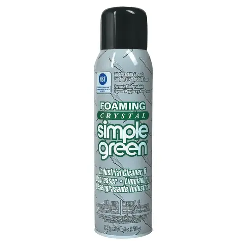 Foaming Crystal Simple Green  Industrial Cleaner and Degreaser, 20 oz, Aerosol Can, Unscented Colorless - pack of 12