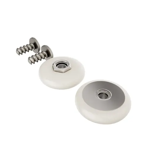 7/8 in. Dia Shower Door Roller Oval Pair White