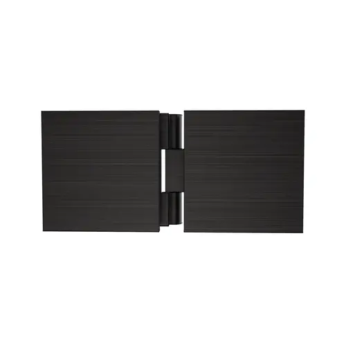 Adjustable Square Glass To Glass Mount Clip Brushed Pewter