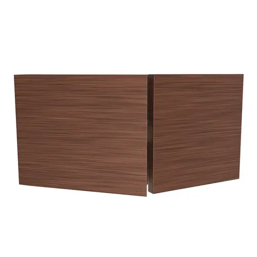 Designer Square Pivoting Glass-to-Glass Operable Transom Clip 135 Degree Antique Copper