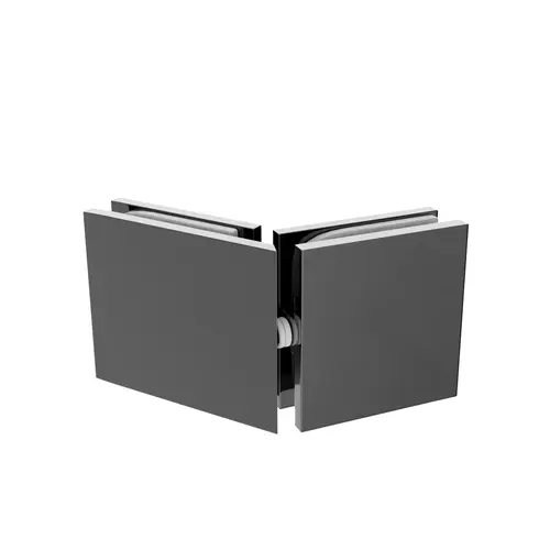 Designer Square Pivoting Glass-to-Glass Operable Transom Clip 135 Degree Black Nickel