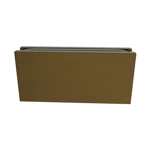 Square Corners Glass to Glass Clip 180 Degree Brushed Bronze Square Corners Glass to Glass Clip 180 Degree Brushed Bronze