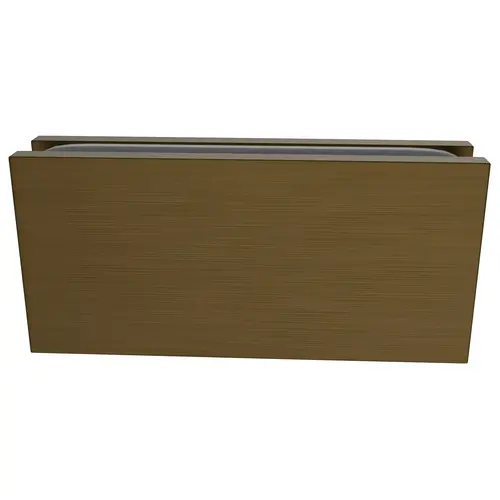 Square Corners Glass to Glass Clip 180 Degree Brushed Bronze Square Corners Glass to Glass Clip 180 Degree Brushed Bronze
