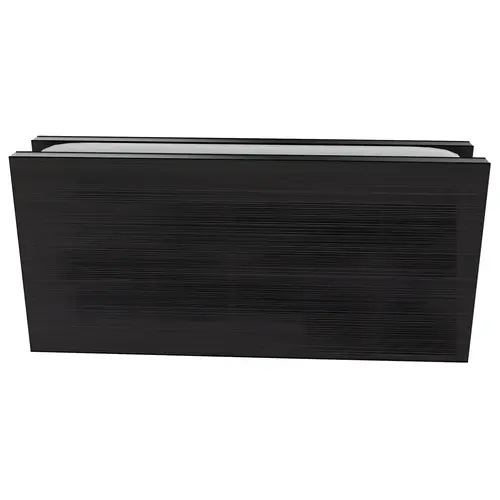 Square Corners Glass to Glass Clip 180 Degree Brushed Pewter Square Corners Glass to Glass Clip 180 Degree Brushed Pewter