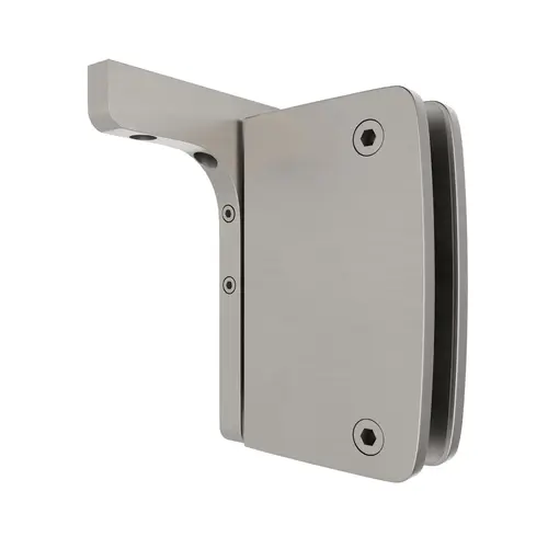Adjustable Calypso Series Glass To Wall Mount Shower Door Pivot Hinge With Reversible "L" Bracket Brushed Nickel
