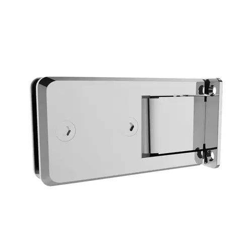 Crown Series Wall Mount Hinge With Full Back Plate Polished Chrome Crown Series Wall Mount Hinge With Full Back Plate Polished Chrome