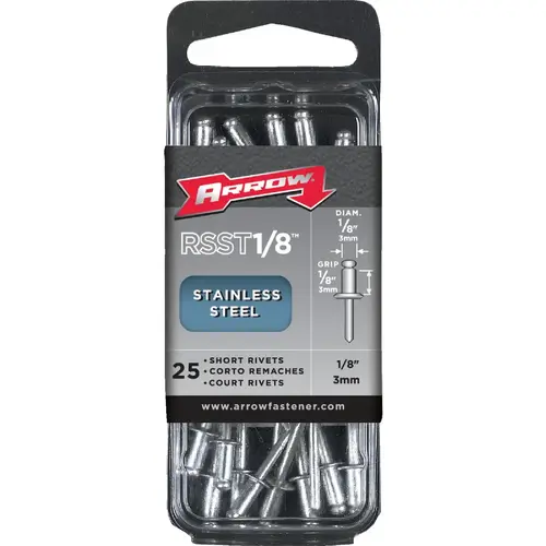 1/8 In. x 1/8 In. Stainless Steel Rivet (25-Count)