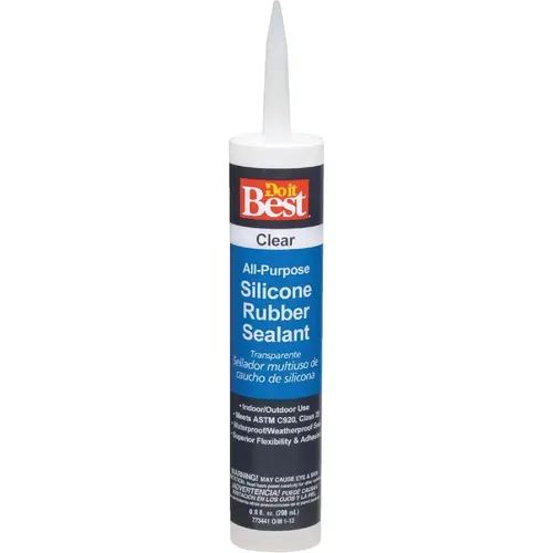 9.8 Oz. All-Purpose Silicone Sealant, Clear - pack of 12