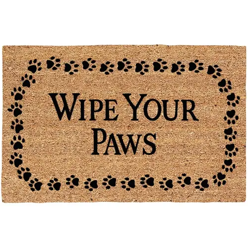 Wipe Your Paws 18 In. x 30 In. Coir/Vinyl Door Mat Tan