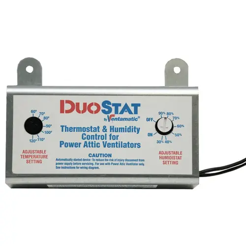 DuoStat Power Attic Vent Thermostat and Humidistat