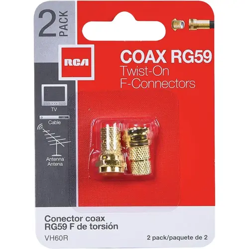 RG59 Coaxial F-Connector - pack of 2