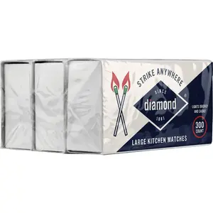 Diamond K 533-378-860 2-3/8 In. 300-Count Strike Anywhere Kitchen Matches - pack of 3