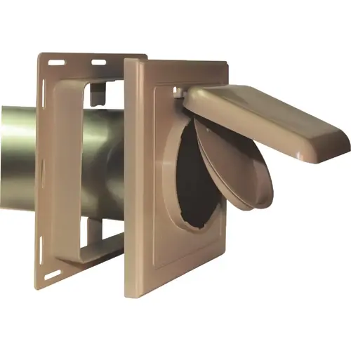 4 In. Tan Plastic J-Block Dryer Vent Hood