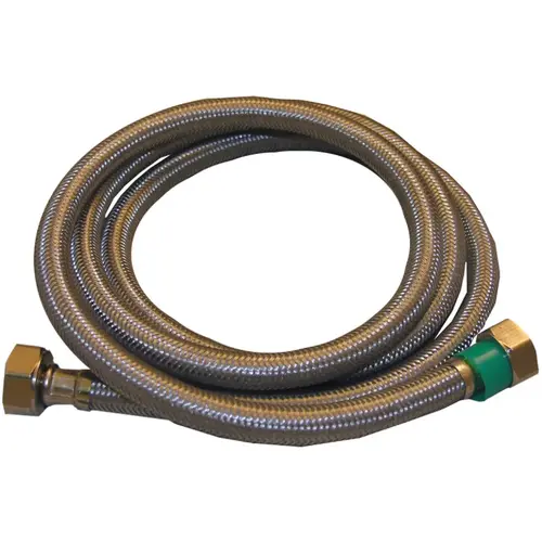 1/2 In. IPS x 1/2 In. IPS x 60 In. L Braided Stainless Steel Flex Line Faucet Connector