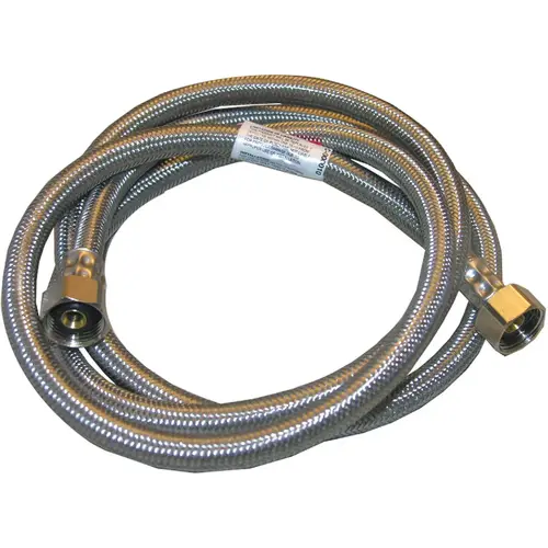 1/2 In. IPS x 1/2 In. IPS x 72 In. L Braided Stainless Steel Flex Line Faucet Connector