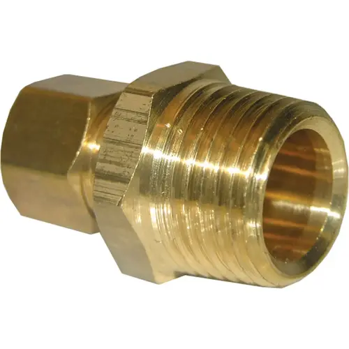 5/8 In. C x 3/8 In. MPT Brass Compression Adapter 5/8 In. C x 3/8 In. MPT Brass Compression Adapter