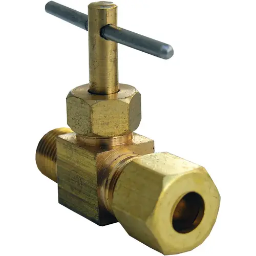 1/4 In. C x 1/4 In. MIP Brass Straight Needle Valve 1/4 In. C x 1/4 In. MIP Brass Straight Needle Valve