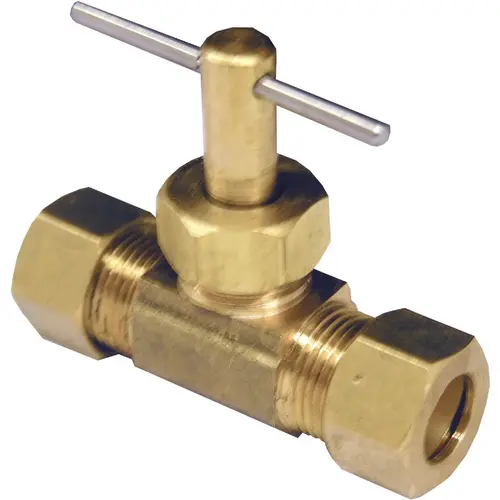 3/8 In. C x 3/8 In. C Brass Straight Needle Valve 3/8 In. C x 3/8 In. C Brass Straight Needle Valve