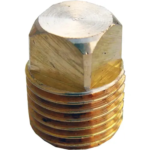 1/4 In. MPT Brass Square Head Plug 1/4 In. MPT Brass Square Head Plug
