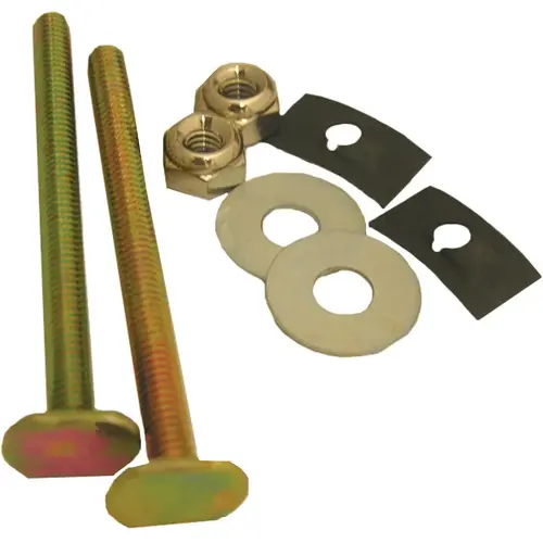 Brass Toilet Bolts with Retainers Washers and Nuts Brass Toilet Bolts with Retainers Washers and Nuts