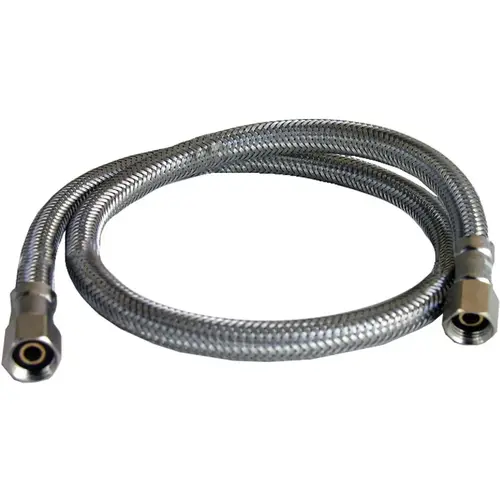 1/4 In. x 1/4 In. x 24 In. Length Braided Supply Ice Maker Connector Hose 1/4 In. x 1/4 In. x 24 In. Length Braided Supply Ice Maker Connector Hose