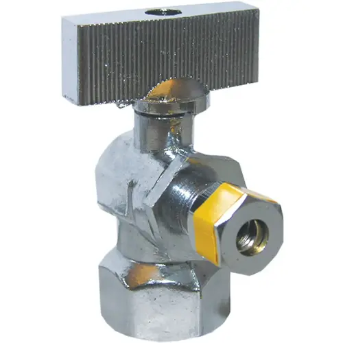 1/2 In. IP Inlet x 1/4 In. C Outlet 1/4 Turn Angle Valve 1/2 In. IP Inlet x 1/4 In. C Outlet 1/4 Turn Angle Valve