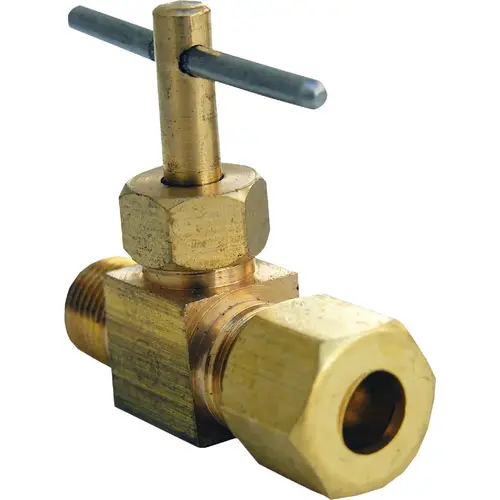 1/4 In. C x 1/8 In. MIP Brass Straight Needle Valve