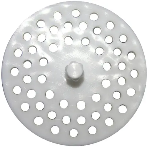 3 In. Dia White Plastic Fit-All Disposer Strainer