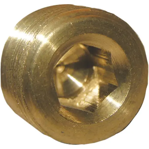 3/8 In. MPT Brass Countersunk Plug 3/8 In. MPT Brass Countersunk Plug