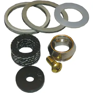 Lasco 0-2011 PP Tub & Shower Stem Repair Kit w/Seat Rubber, Nylon & Brass Faucet Repair Kit