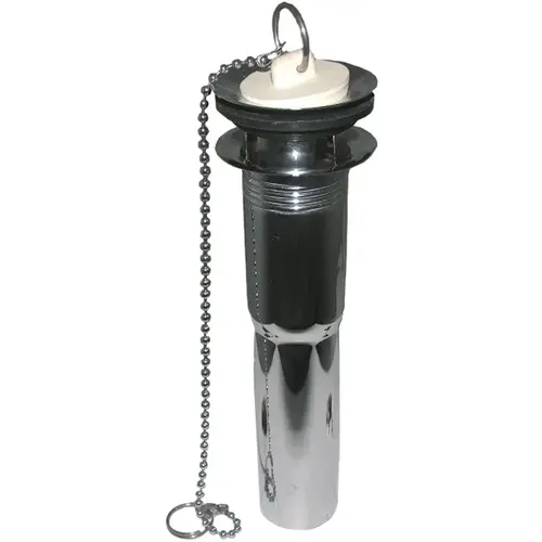 1-1/4 In. x 12 In. Chrome-Plated Brass P.O. Plug 2-Piece Bathroom Sink Drain with Overflow 1-1/4 In. x 12 In. Chrome-Plated Brass P.O. Plug 2-Piece Bathroom Sink Drain with Overflow