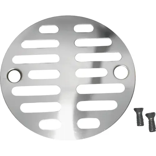 3-1/2 In. Chrome Plated Grill Shower Drain Strainer